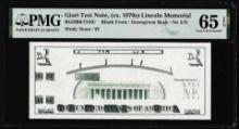 Circa 1970's Lincoln Memorial Giori Test Note PMG Gem Uncirculated 65EPQ