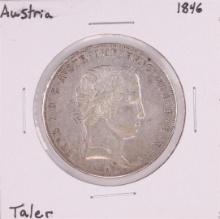1846 Austria Thaler Silver Coin