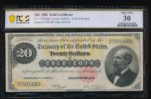 1882 $20 Gold Certificate PCGS 30