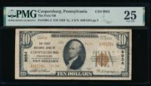 1929 $10 Coopersburg PA National PMG 25