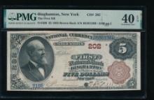 1882 $5 Binghamton NY National PMG 40EPQ