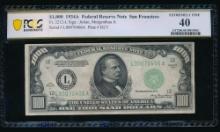 1934A $1000 San Francisco FRN PCGS 40