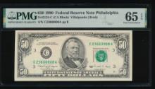 1990 $50 Philadelphia FRN PMG 65EPQ