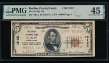 1929 $10 Dublin PA National PMG 45
