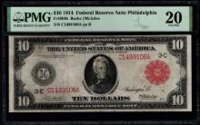 1914 $10 Red Seal Philadelphia FRN PMG 20
