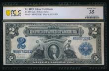 1899 $2 Mini Porthole Silver Certificate PCGS 35