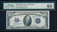 1934B $10 Silver Certificate PMG 64EPQ