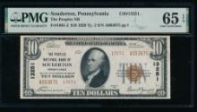 1929 $10 Souderton PA National PMG 65EPQ