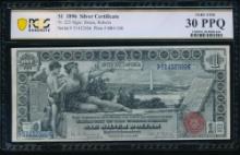 1896 $1 Educational Silver Certificate PCGS 30PPQ