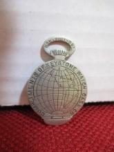 1893 World's Columbian Expedition Chicago Souvenir Keystone Watch Co. Watch Fob