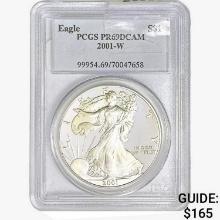2001-W Silver Eagle PCGS PR69 DCAM