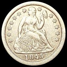 1845 Seated Liberty Dime NEARLY UNCIRCULATED