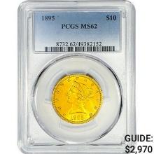 1895 $20 Gold Double Eagle PCGS MS62