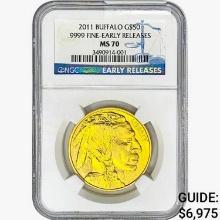 2011 1oz. Gold $50 Buffalo NGC MS70 ER