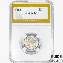 1882 Shield Nickel PGA MS68