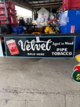velvet pipe tobacco sign 14x47 inch