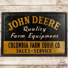 John Deere Quality Farm Equipment Sales & Service Masonite Sign Columbia SC