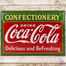 1933 Drink Coca Cola Confectionery SS Porcelain Sign