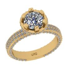 2.37 Ctw SI2/I1 Diamond 14K Yellow Gold Engagement Ring