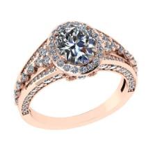 2.24 Ctw SI2/I1 Diamond 14K Rose Gold Engagement Ring