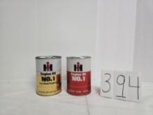 Unopened IH Engine oil No 1 and diesel good condition quart sized