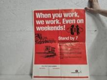 When you work we work even on weekends IH poster