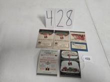 5 IH matchbox covers 2 of Minnesota one WV one Oregon and one Ark good condition