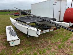 16 FOOT HOBIE CAT SAILBOAT WITH TRAILER
