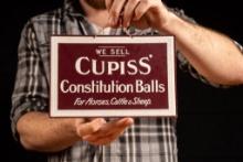 Antique Cupiss Constitution Balls Sign