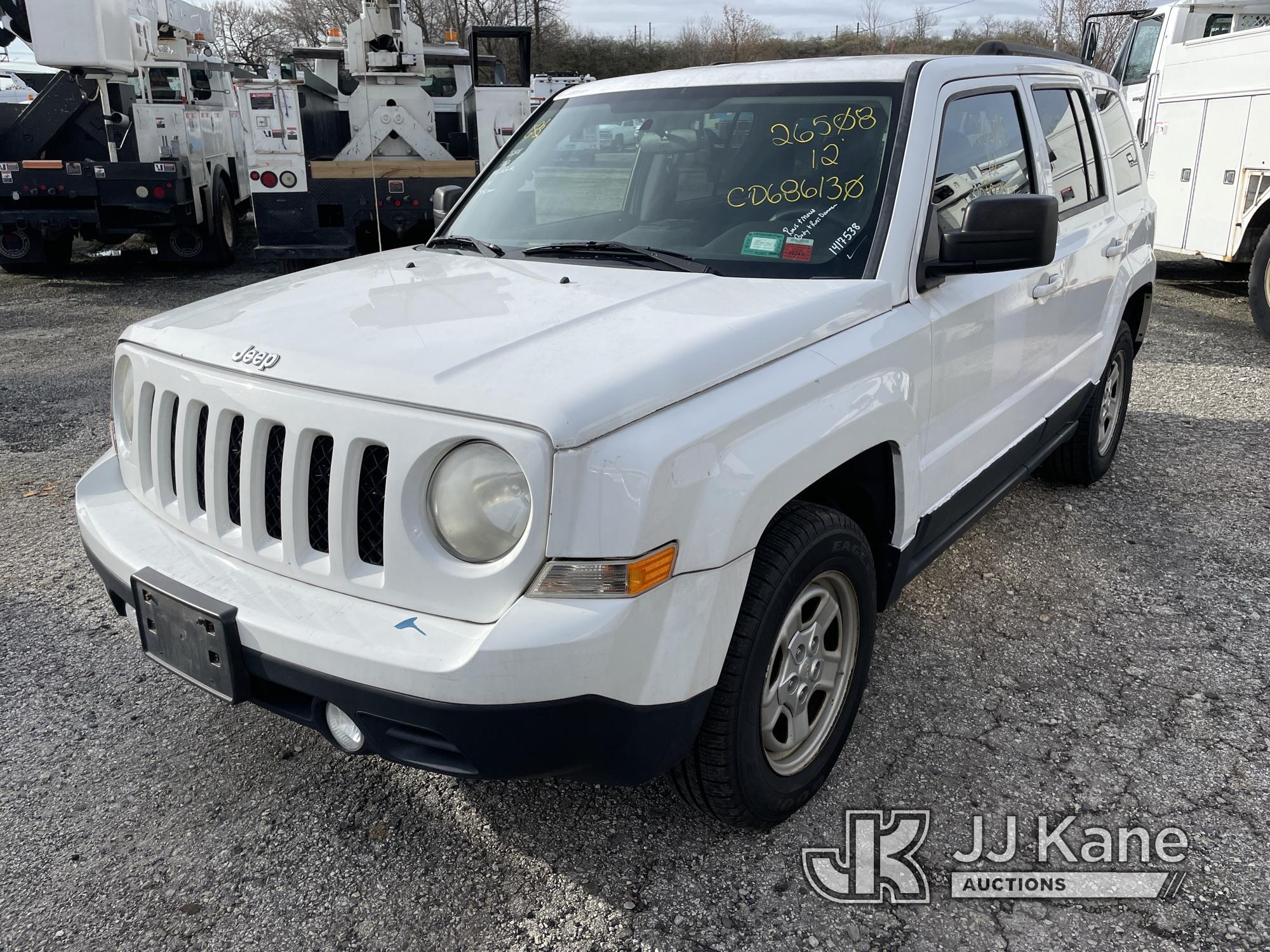 (Plymouth Meeting, PA) 2012 Jeep Patriot 4x4 4-Door Sport Utility Vehicle Runs & moves, Body & Rust