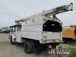 (Hawk Point, MO) Terex XT55, Over-Center Bucket Truck mounted behind cab on 2012 Freightliner M2 106