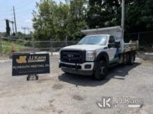 2014 Ford F550 Dump Truck CNG Only) (Runs Moves & Dump Operates, Check Engine Light On, Body & Rust 