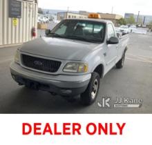 2002 Ford F-150 4X4 Pickup Truck Runs & Moves, Abs Light Is On , Bad Horn