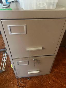 2- Metal filing cabinet