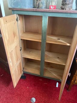 wooden pie safe cabinet. (upstairs)