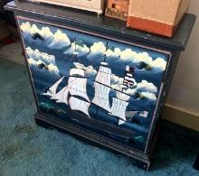 small painted dresser -upstairs