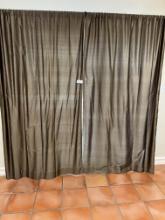 Drapes and Wooden Shutter over Frencg Doors, 36" X 72"