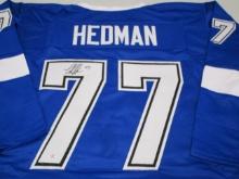 Victor Hedman of the Tampa Bay Lightning signed autographed hockey jersey PAAS COA 345
