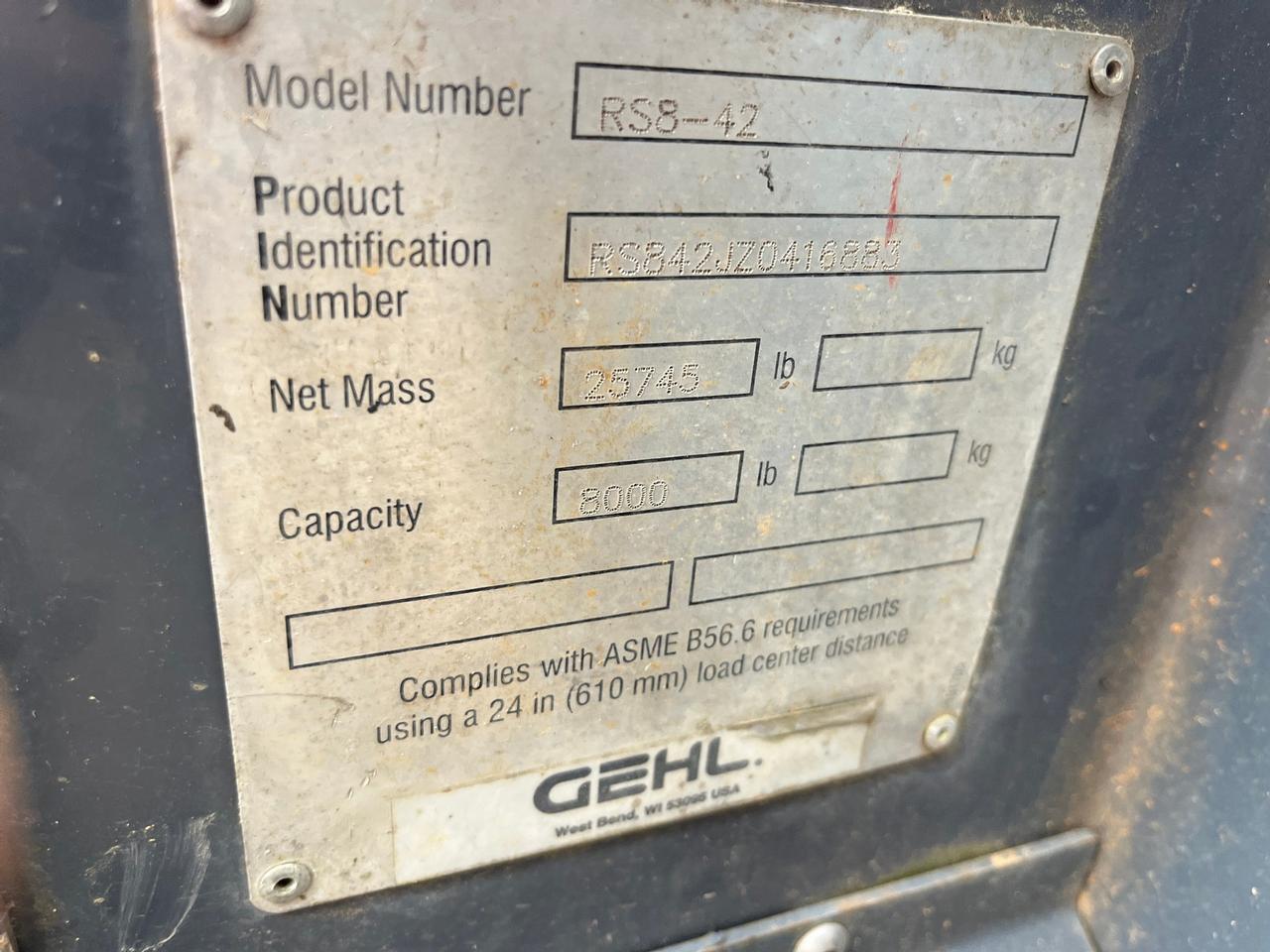 Gehl RS8-42 Telehandler