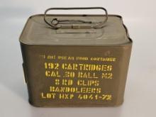 Cal 30 Ball M2 192 Rds 8rd Clips Band Ammo Can