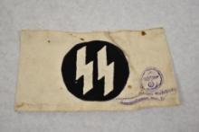 German. WWII SS Waffen Arm Band Badge