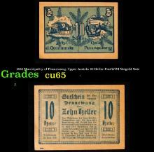 1920 Municipality of Pennewang, Upper Austria 20 Heller Post-WWI Notgeld Note Grades Gem CU