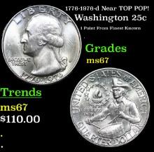 1776-1976-d Washington Quarter Near TOP POP! 25c Grades GEM++ Unc