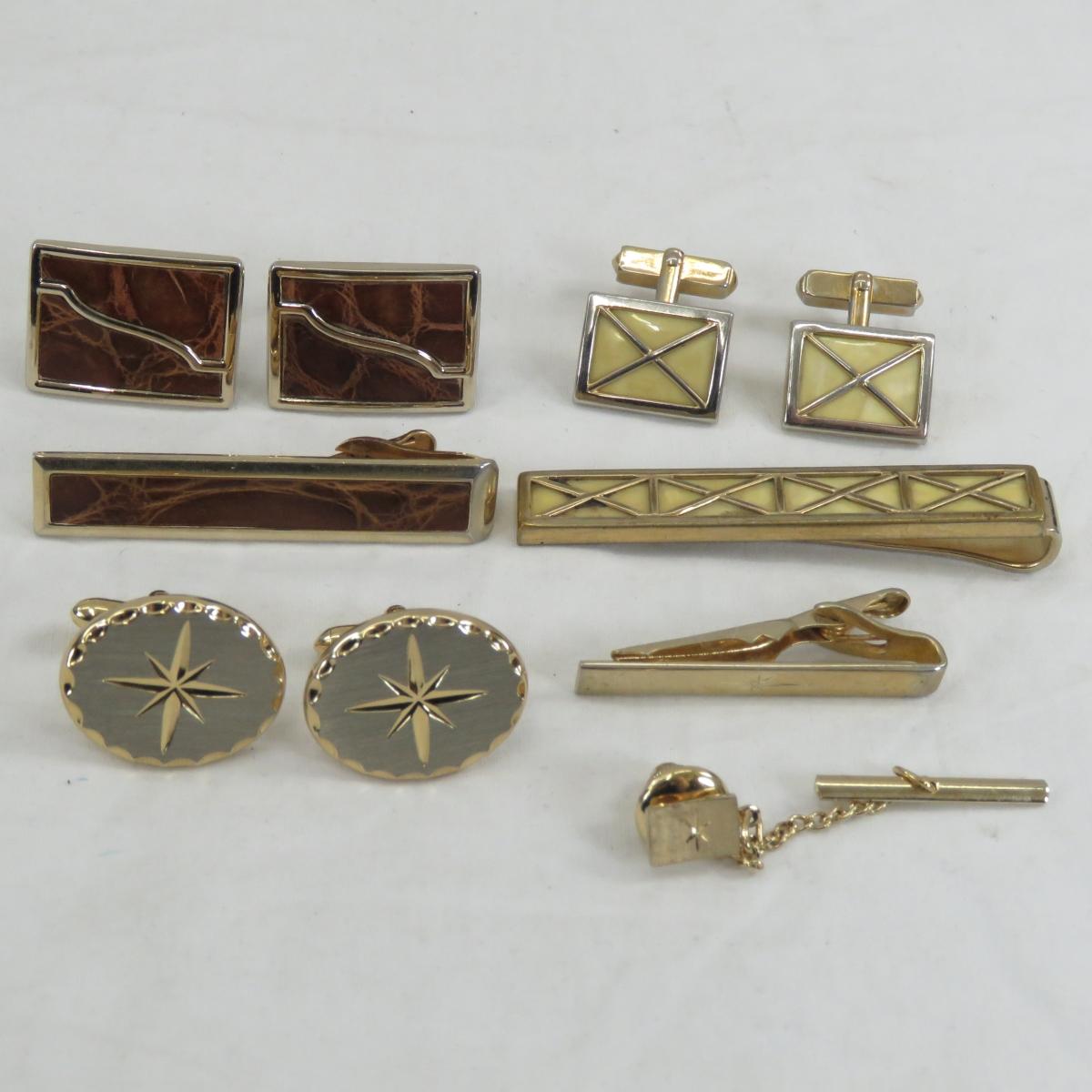 Cufflinks, Sets, Tie Tacs, & Ring in Case