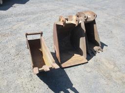 (3) Case 580 Backhoe Buckets