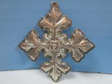 1997 Annual Reed & Barton Sterling Silver Christmas Cross Ornament-Wgt. 16.8G+/-, Ret. $89.95