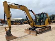 2023 CAT 308CR HYDRAULIC EXCAVATOR owered by Cat C3.3B diesel engine, equipped with Cab, air, heat,