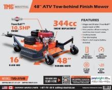 NEW SUPPORT EQUIPMENT NEW TMG Industrial 48'' ATV Tow-Behind Finish Mower, Briggs & Stratton