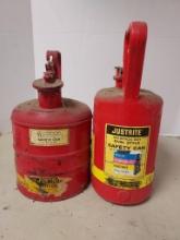 Two Vintage Metal Safety Cans