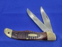 Case XX Double Bladed Knife Case XX knife, double blade, folding knife, good condition with wooden h